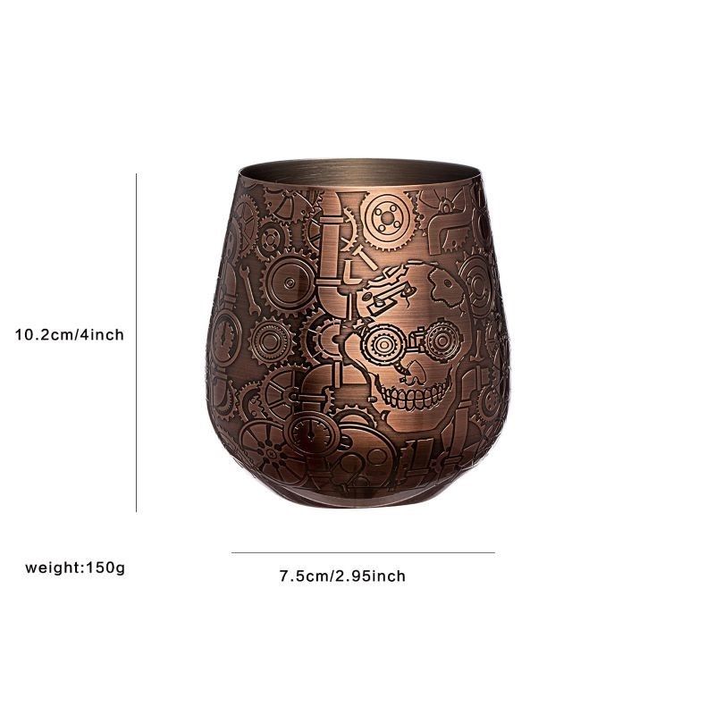 Stainless Steel Unbreakable Wine Glasses Premium 18/8 Stainless Steel Stemless Portable Wine Tumbler