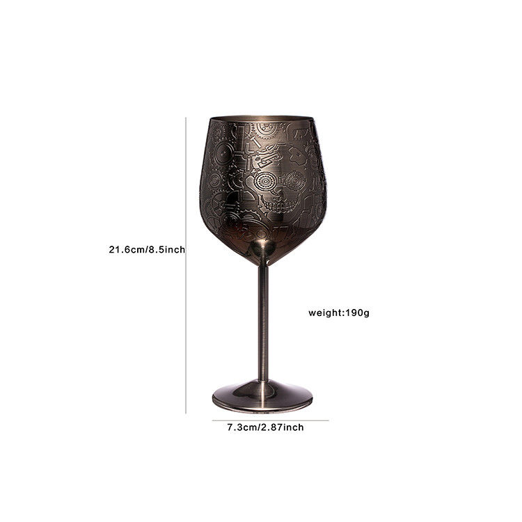 Stainless Steel Wine Glass 18 oz Unbreakable Wine Goblet  For Indoor Outdoor Events