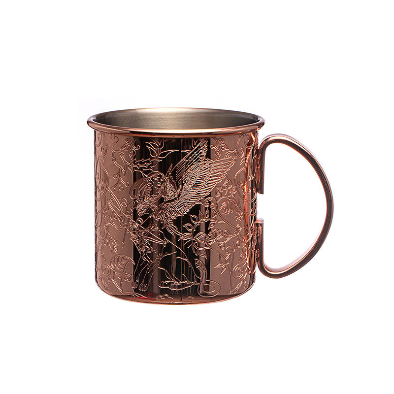 304 Stainless Steel Copper Mug Etch Design Customized Stainless Steel Wine Cup For Party