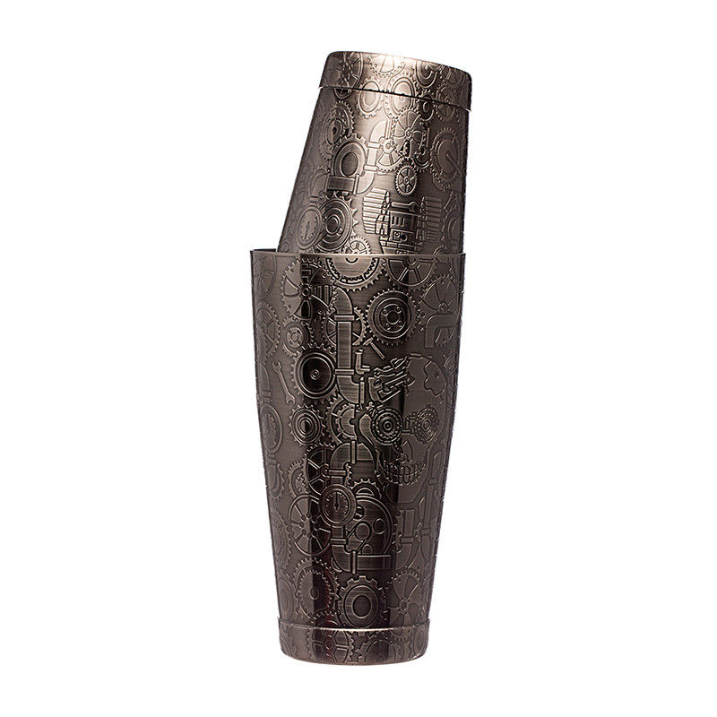 Food Grade Black Stainless Steel Cocktail Shaker Custom Boston Shaker For Bar Party