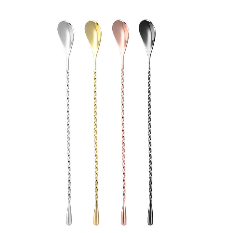 40cm Stainless Steel Bar Spoons Long Cocktails Spoons For Bar And Kitchen Home