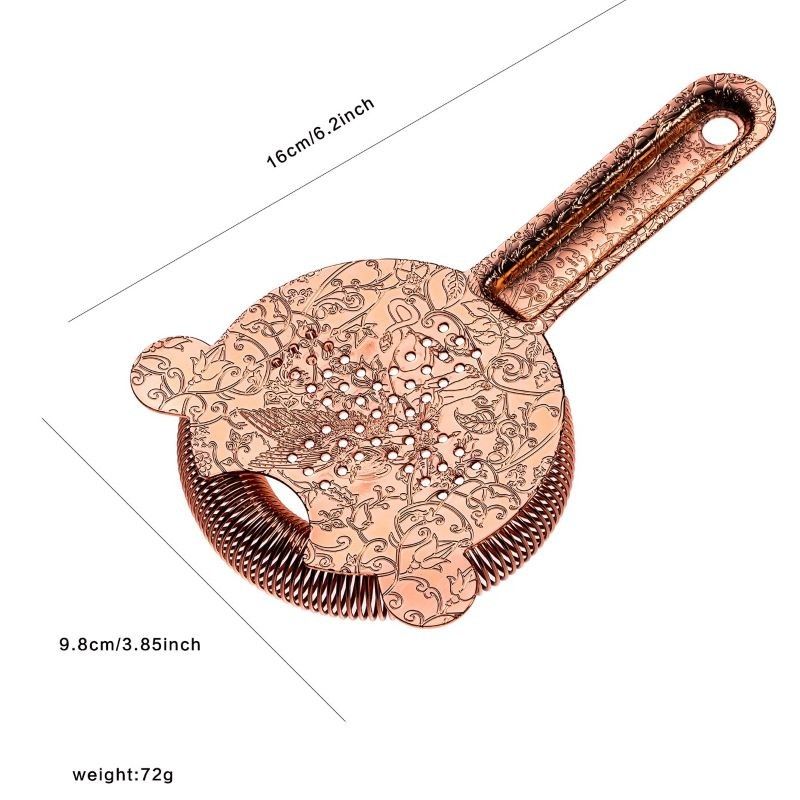 Hawthorne Strainer for Bartending Copper Stainless Steel Cocktail Strainer for Drinks