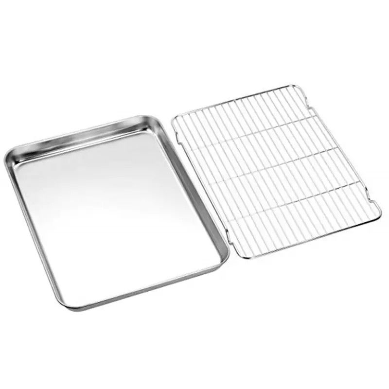 Heavy Duty Oven Baking Tray Nonstick Baking Pan Rust Free With Cooling Rack Set